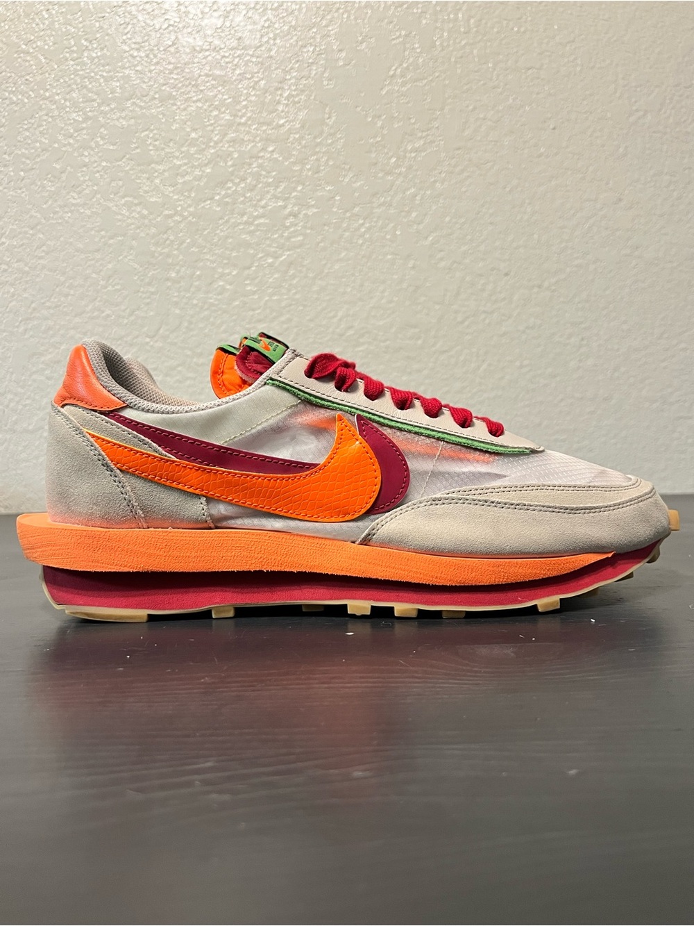 Sacai x Clot x Nike LDWaffle 'Net Orange Blaze' Size 13